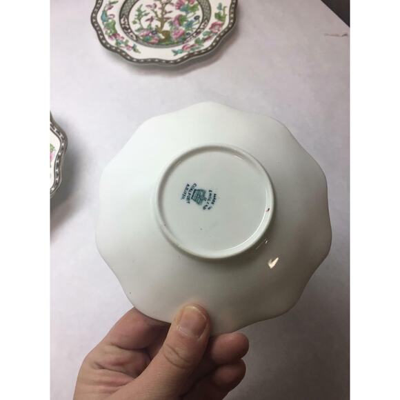 VINTAGE Coalport CHINA Indian Tree Pattern VARIOUS Plate Saucers SET 8 PIECE - Picture 5 of 12